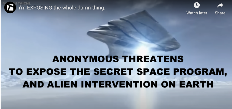 ANONYMOUS VOWS TO EXPOSE THE SECRET SPACE PROGRAM AND ALIEN INTERVENTION ON EARTH