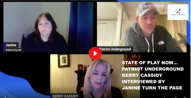 KERRY, PATRIOT UNDERGROUND AND JANINE TURN THE PAGE:  MIKE GILL, JUAN, TRUMP AND FLYNN